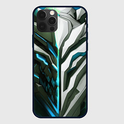 Чехол для iPhone 12 Pro Max Броня адская и райская синяя, цвет: 3D-черный