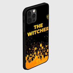 Чехол для iPhone 12 Pro Max The Witcher - gold gradient посередине, цвет: 3D-черный — фото 2