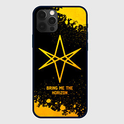 Чехол iPhone 12 Pro Max Bring Me the Horizon - gold gradient