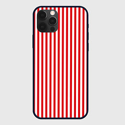 Чехол для iPhone 12 Pro Max Красная полоса, цвет: 3D-черный
