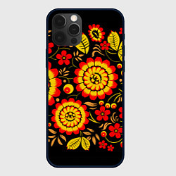 Чехол для iPhone 12 Pro Max Хохлома: осеннее изобилие, цвет: 3D-черный