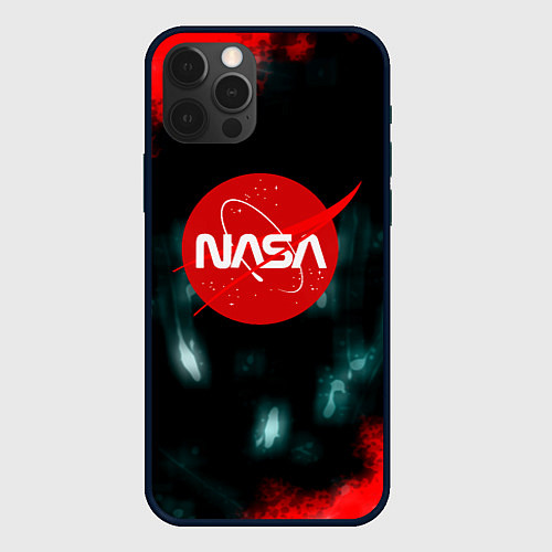 Чехол iPhone 12 Pro Max NASA космос краски / 3D-Черный – фото 1