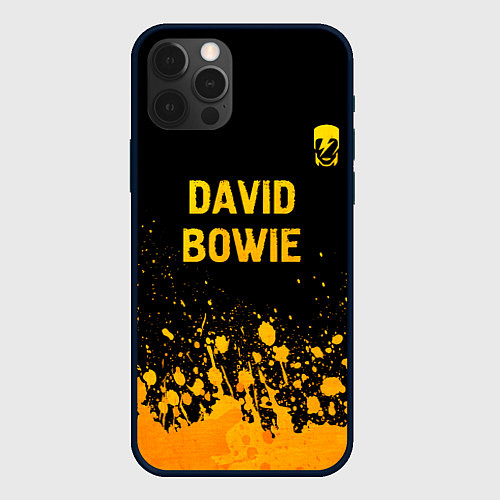 Чехол iPhone 12 Pro Max David Bowie - gold gradient посередине / 3D-Черный – фото 1