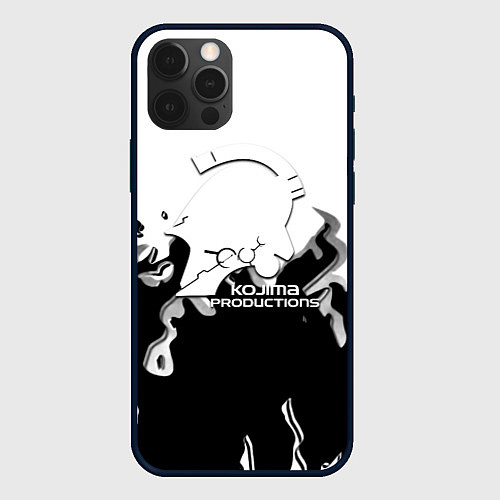 Чехол iPhone 12 Pro Max Kojima Productions black flame / 3D-Черный – фото 1