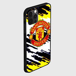 Чехол для iPhone 12 Pro Max Манчестер Юнайтед клуб краски, цвет: 3D-черный — фото 2