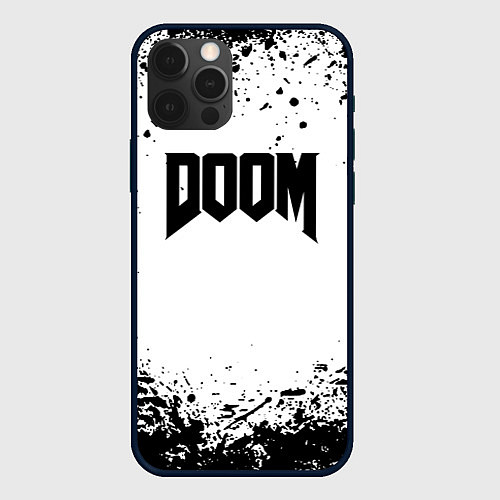 Чехол iPhone 12 Pro Max Doom black splash / 3D-Черный – фото 1