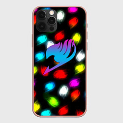 Чехол iPhone 12 Pro Max Fairy Tail неоновые лого