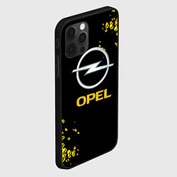 Чехол для iPhone 12 Pro Max Opel желтые краски, цвет: 3D-черный — фото 2