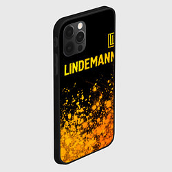 Чехол для iPhone 12 Pro Max Lindemann - gold gradient посередине, цвет: 3D-черный — фото 2