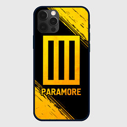Чехол для iPhone 12 Pro Max Paramore - gold gradient, цвет: 3D-черный