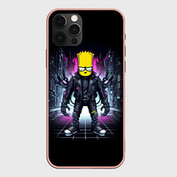 Чехол iPhone 12 Pro Max Cool Bart Simpson - cyberpunk - ai art