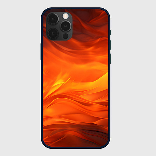 Чехол iPhone 12 Pro Max Яркий огонь / 3D-Черный – фото 1