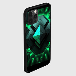 Чехол для iPhone 12 Pro Max Абстрактное ощущение зелени, цвет: 3D-черный — фото 2