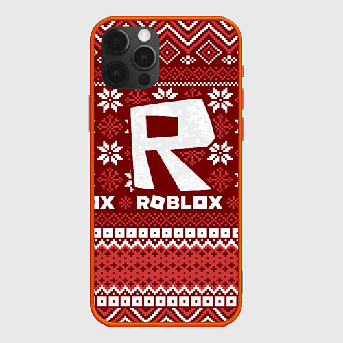 Чехол iPhone 12 Pro Max Roblox christmas sweater / 3D-Красный – фото 1