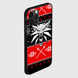 Чехол для iPhone 12 Pro Max The Witcher christmas sweater, цвет: 3D-черный — фото 2