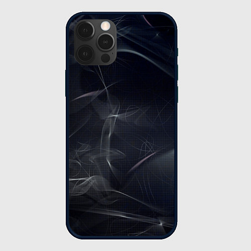 Чехол iPhone 12 Pro Max Серый дым и тьма / 3D-Черный – фото 1