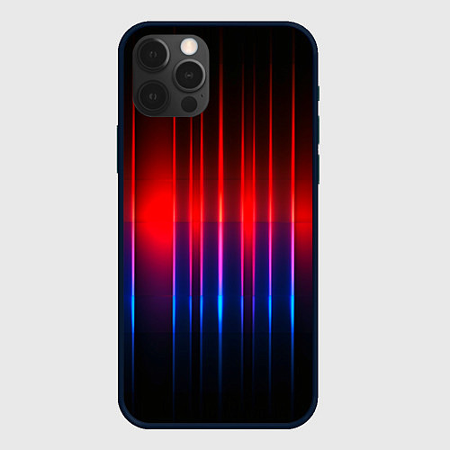 Чехол iPhone 12 Pro Max Неоновый узор неоновая шкала / 3D-Черный – фото 1