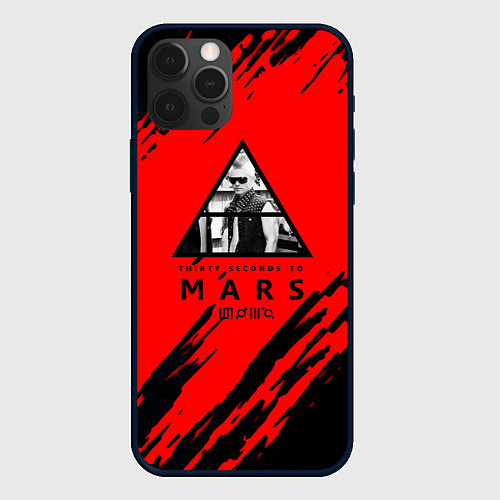 Чехол iPhone 12 Pro Max 30 Second to mars краски абстрактные / 3D-Черный – фото 1