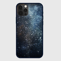 Чехол для iPhone 12 Pro Max Темное космическое звездное небо, цвет: 3D-черный