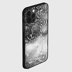 Чехол для iPhone 12 Pro Max Серый лёд и снежинки, цвет: 3D-черный — фото 2