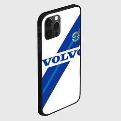 Чехол для iPhone 12 Pro Max Volvo - white and blue, цвет: 3D-черный — фото 2