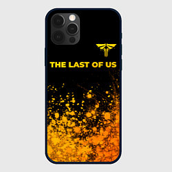 Чехол iPhone 12 Pro Max The Last Of Us - gold gradient посередине