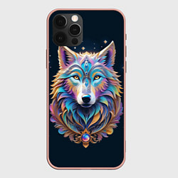Чехол для iPhone 12 Pro Max Звездный волк из далекой галактики, цвет: 3D-светло-розовый