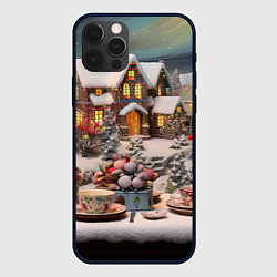 Чехол iPhone 12 Pro Max Объемные новогодние домики