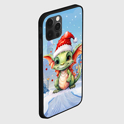 Чехол для iPhone 12 Pro Max Дракон зимние дни, цвет: 3D-черный — фото 2