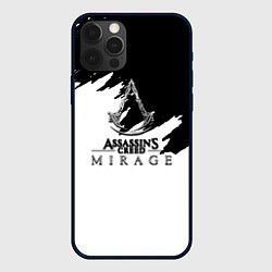 Чехол iPhone 12 Pro Max Assassins creed mirage чернобелый