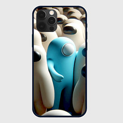 Чехол для iPhone 12 Pro Max Among us - ai art - video game, цвет: 3D-черный