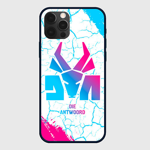 Чехол iPhone 12 Pro Max Die Antwoord neon gradient style / 3D-Черный – фото 1