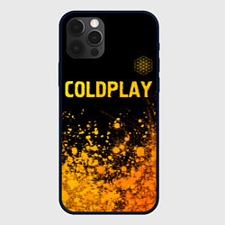 Чехол iPhone 12 Pro Max Coldplay - gold gradient посередине