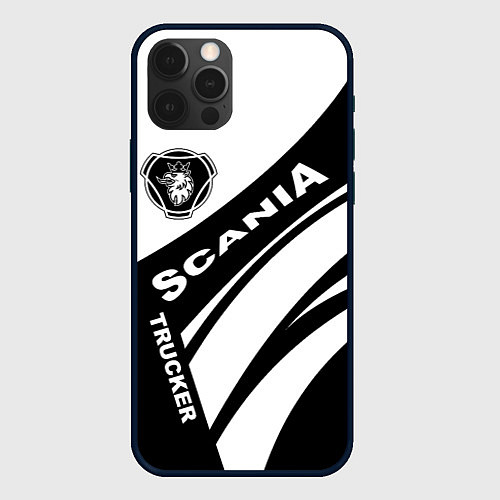 Чехол iPhone 12 Pro Max Scania дальнобойщик / 3D-Черный – фото 1