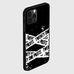 Чехол для iPhone 12 Pro Max Twenty one pilots краски, цвет: 3D-черный — фото 2