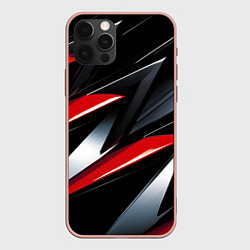 Чехол iPhone 12 Pro Max Red black abstract