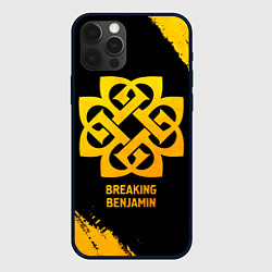 Чехол iPhone 12 Pro Max Breaking Benjamin - gold gradient