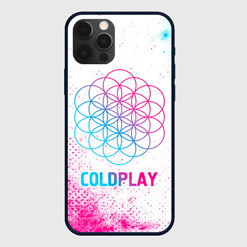 Чехол iPhone 12 Pro Max Coldplay neon gradient style / 3D-Черный – фото 1