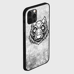 Чехол для iPhone 12 Pro Max Texture - дикий кабан, цвет: 3D-черный — фото 2