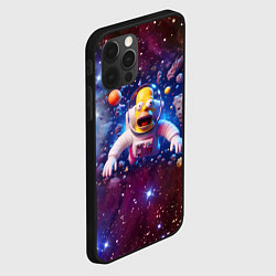 Чехол для iPhone 12 Pro Max Homer Simpson in space - ai art, цвет: 3D-черный — фото 2