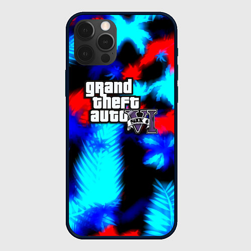 Чехол iPhone 12 Pro Max GTA 6 тропики / 3D-Черный – фото 1