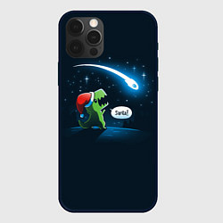 Чехол iPhone 12 Pro Max Новогодний ти рекс
