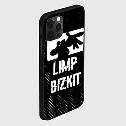 Чехол для iPhone 12 Pro Max Limp Bizkit glitch на темном фоне, цвет: 3D-черный — фото 2