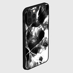 Чехол для iPhone 12 Pro Max Черный дым и паттерны, цвет: 3D-черный — фото 2