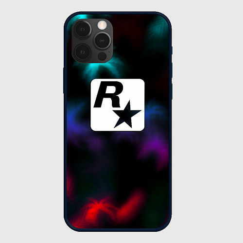 Чехол iPhone 12 Pro Max Rock star games / 3D-Черный – фото 1