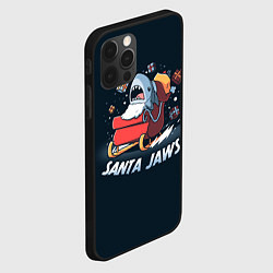 Чехол для iPhone 12 Pro Max Santa Jaws, цвет: 3D-черный — фото 2