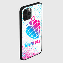 Чехол для iPhone 12 Pro Max Green Day neon gradient style, цвет: 3D-черный — фото 2