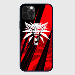 Чехол iPhone 12 Pro Max The witcher - red sport