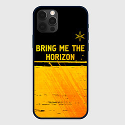 Чехол для iPhone 12 Pro Max Bring Me the Horizon - gold gradient посередине, цвет: 3D-черный