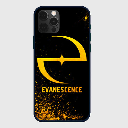 Чехол iPhone 12 Pro Max Evanescence - gold gradient / 3D-Черный – фото 1